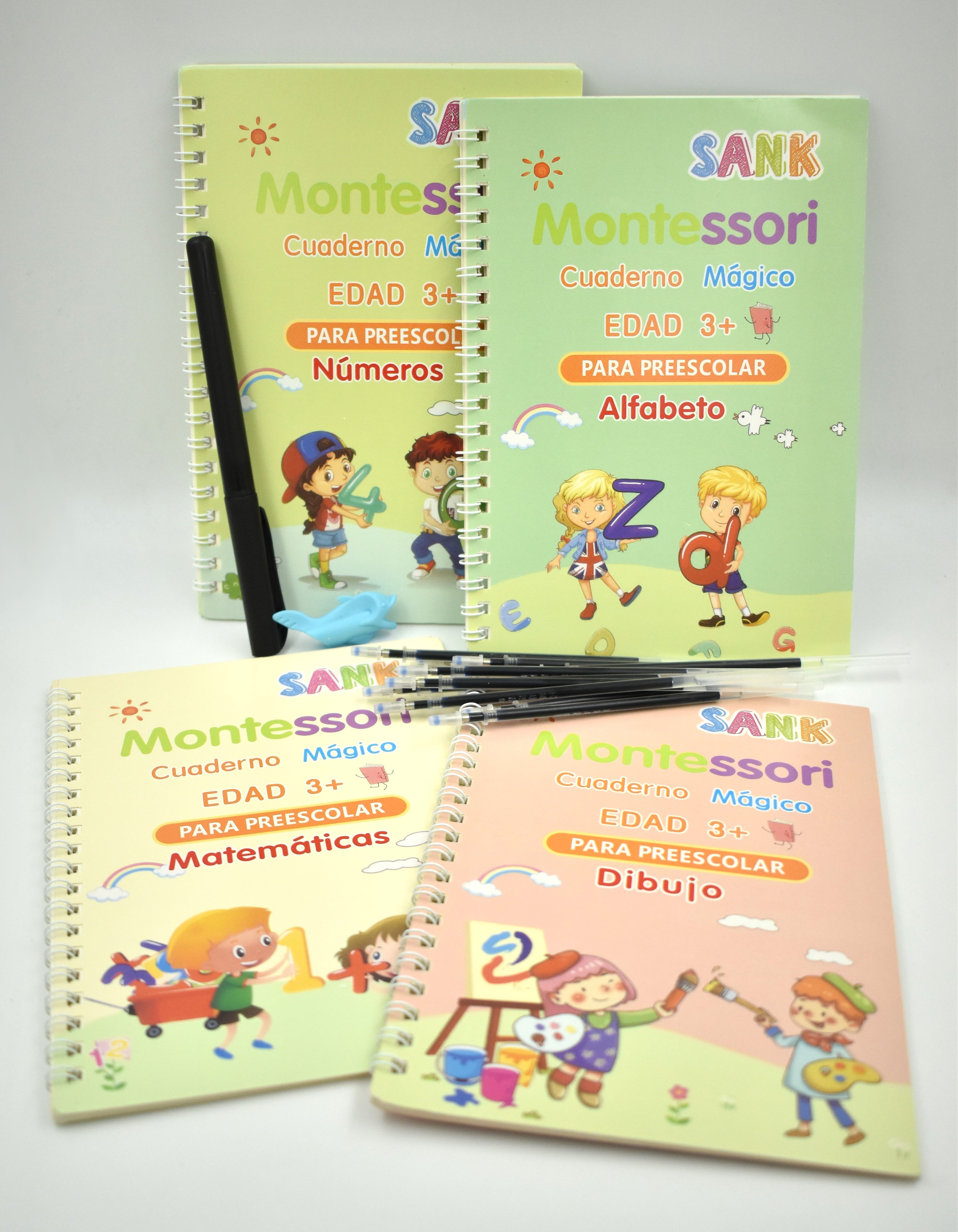 Kit de Libros de Caligrafía Montessori – Aprende a Escribir Jugando y Desarrolla la Motricidad de tus Pequeños 📚✨