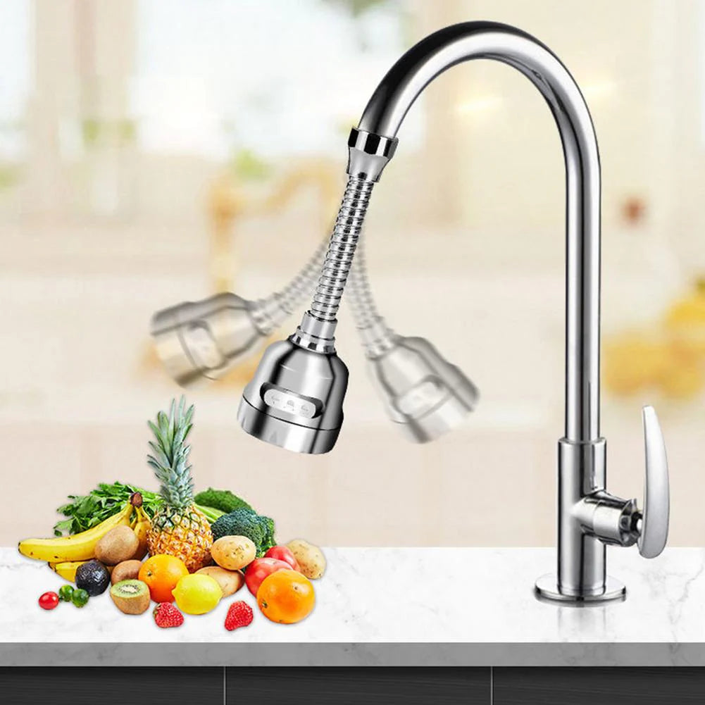 Grifo Extensor Flexible Giratorio 360° – Más Alcance, Ahorro de Agua y Limpieza Total en tu Cocina 🚰✨